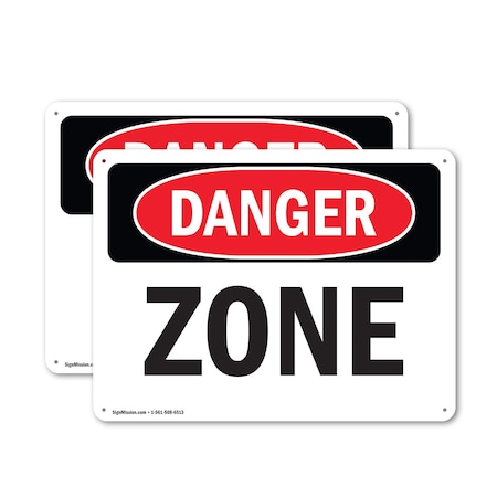 Signmission 14 in Width, Aluminum, Rectangle OS-2PACK-DS-A-1014-L-1980